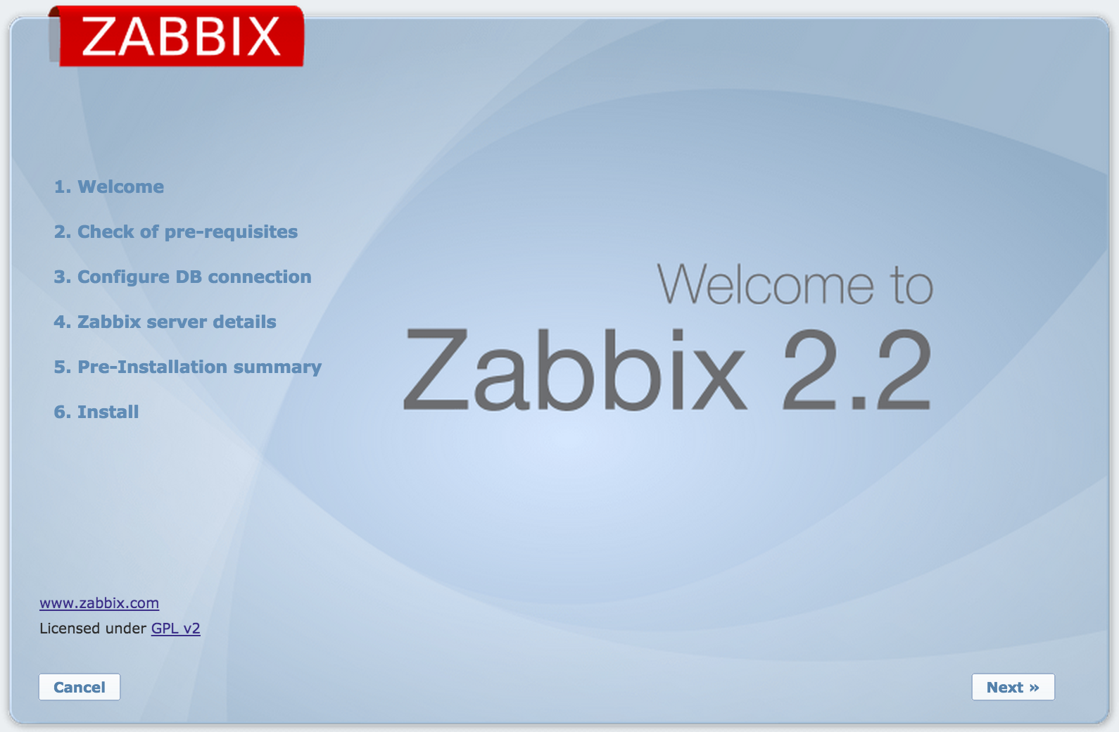 Zabbix Web Interface Installation 1