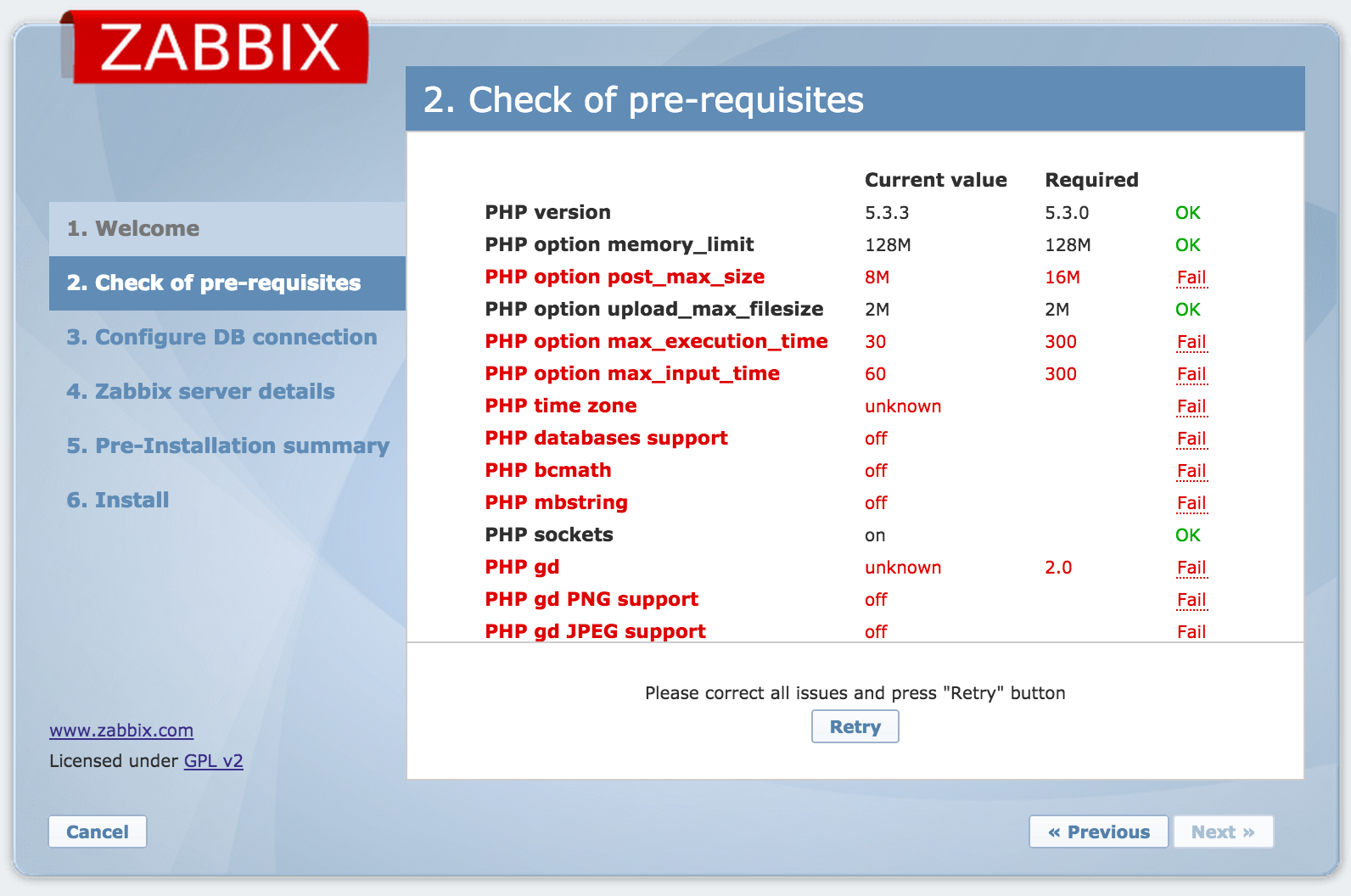 Zabbix Web Interface Installation 2