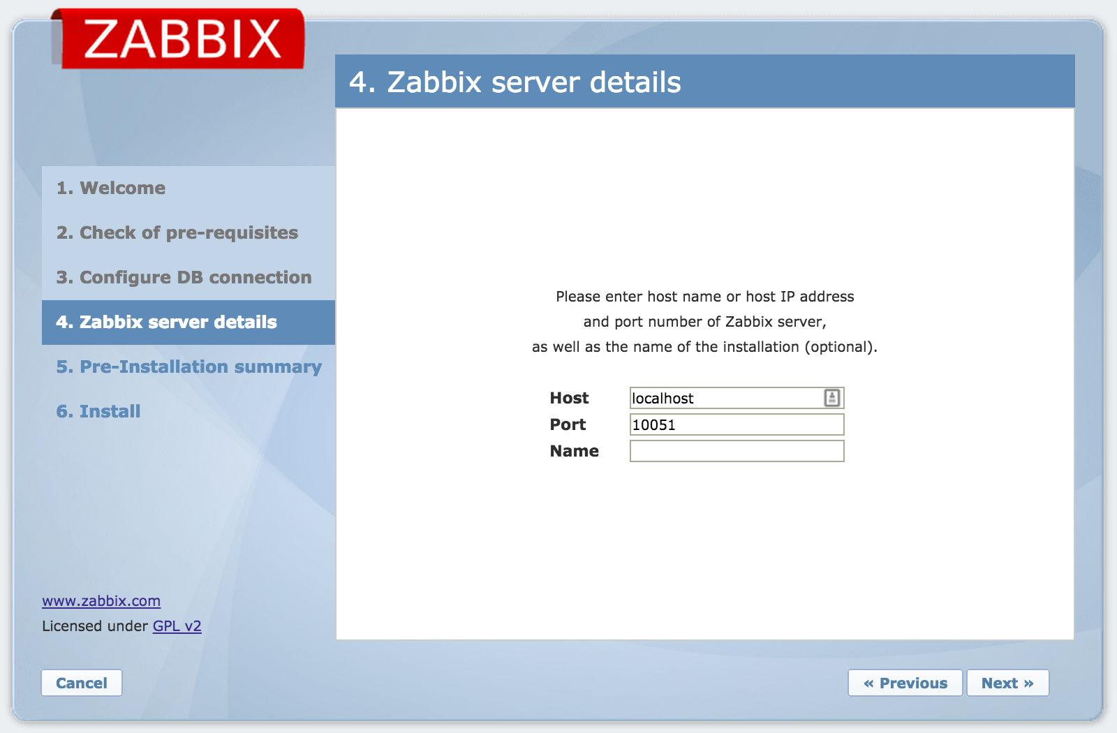 Zabbix Web Interface Installation 7