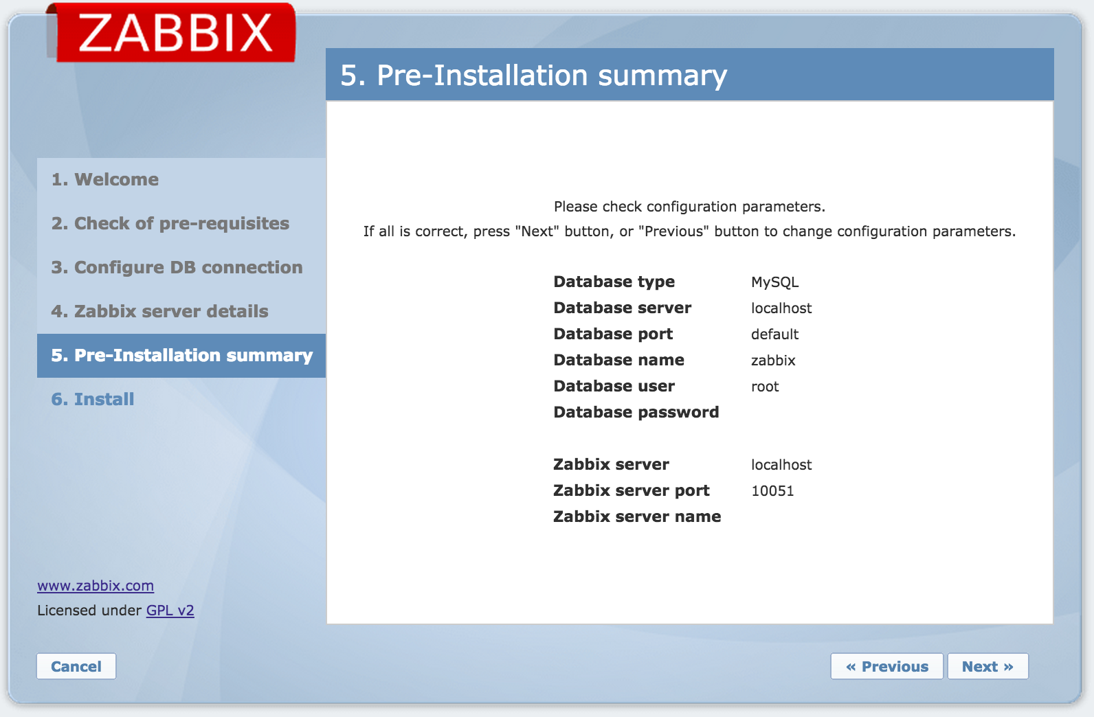 Zabbix Web Interface Installation 8